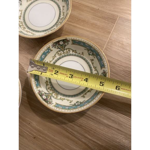 Noritake Beauvais 5.25” Fruit Bowls Set Of 4 Fine China Gold Rim Made In Japan - Picture 5 of 7